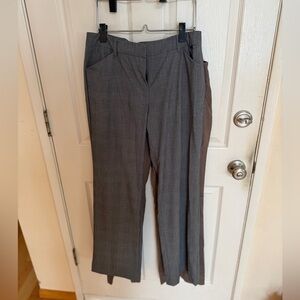 New York & Company Charcoal Plaid Trousers Slacks & Massimo Brown plaid Size 10